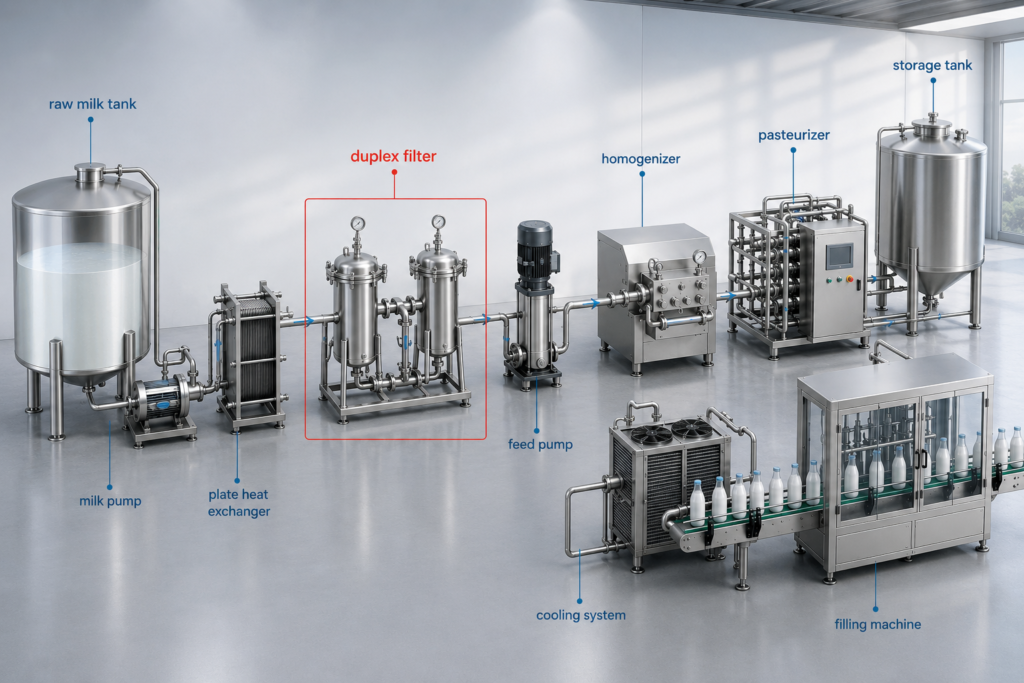 Duplex Filters in Dairy Processing